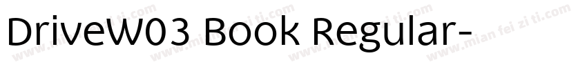 DriveW03 Book Regular字体转换